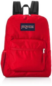 jansport cross town backpack, red tape, one size