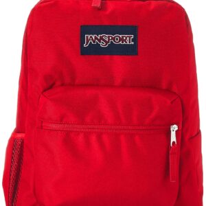 JanSport Cross Town Backpack, Red Tape, One Size