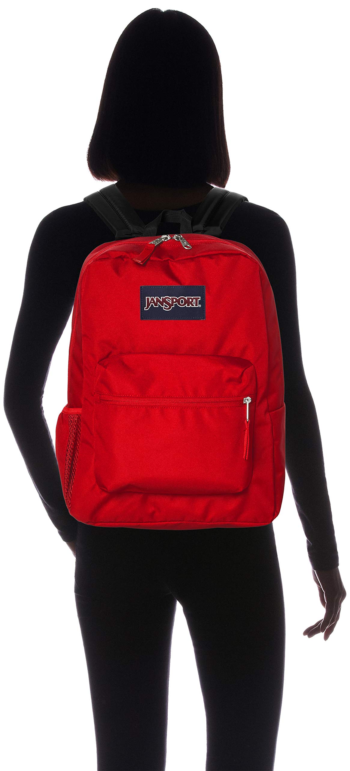 JanSport Cross Town Backpack, Red Tape, One Size