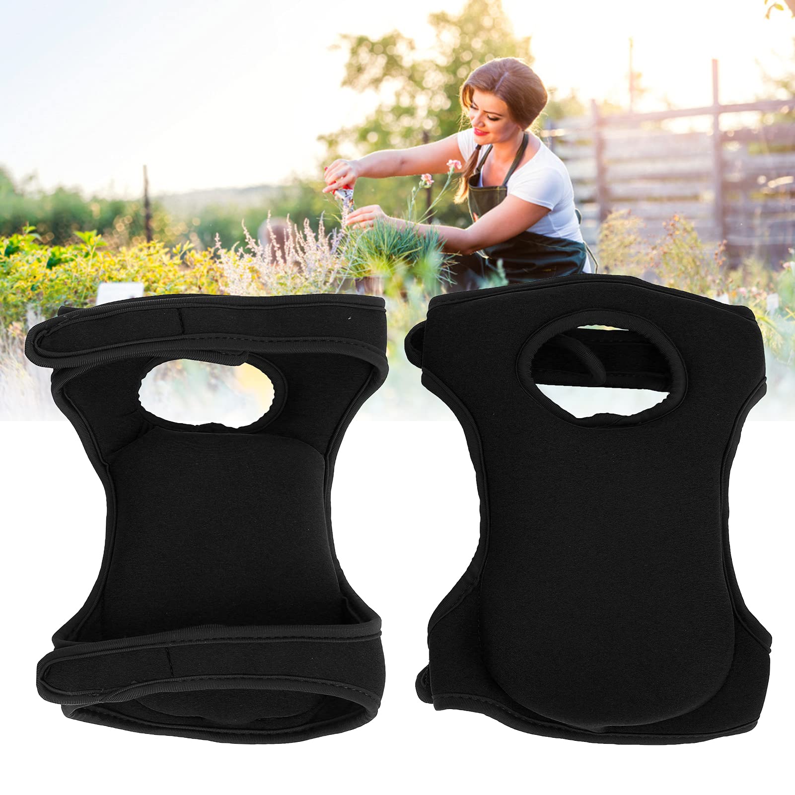 Flbirret Ultra Soft Garden Knee Protectors - Anti Slip Protective Cushion Soft Garden Knee Pad (Black)