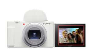sony zv-1 ii vlog camera for content creators and vloggers (white)