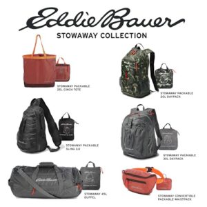 Eddie Bauer Stowaway Packable 10L Sling 3.0 Made from Polyester with Lightly Padded Shoulder Strap, Oynx