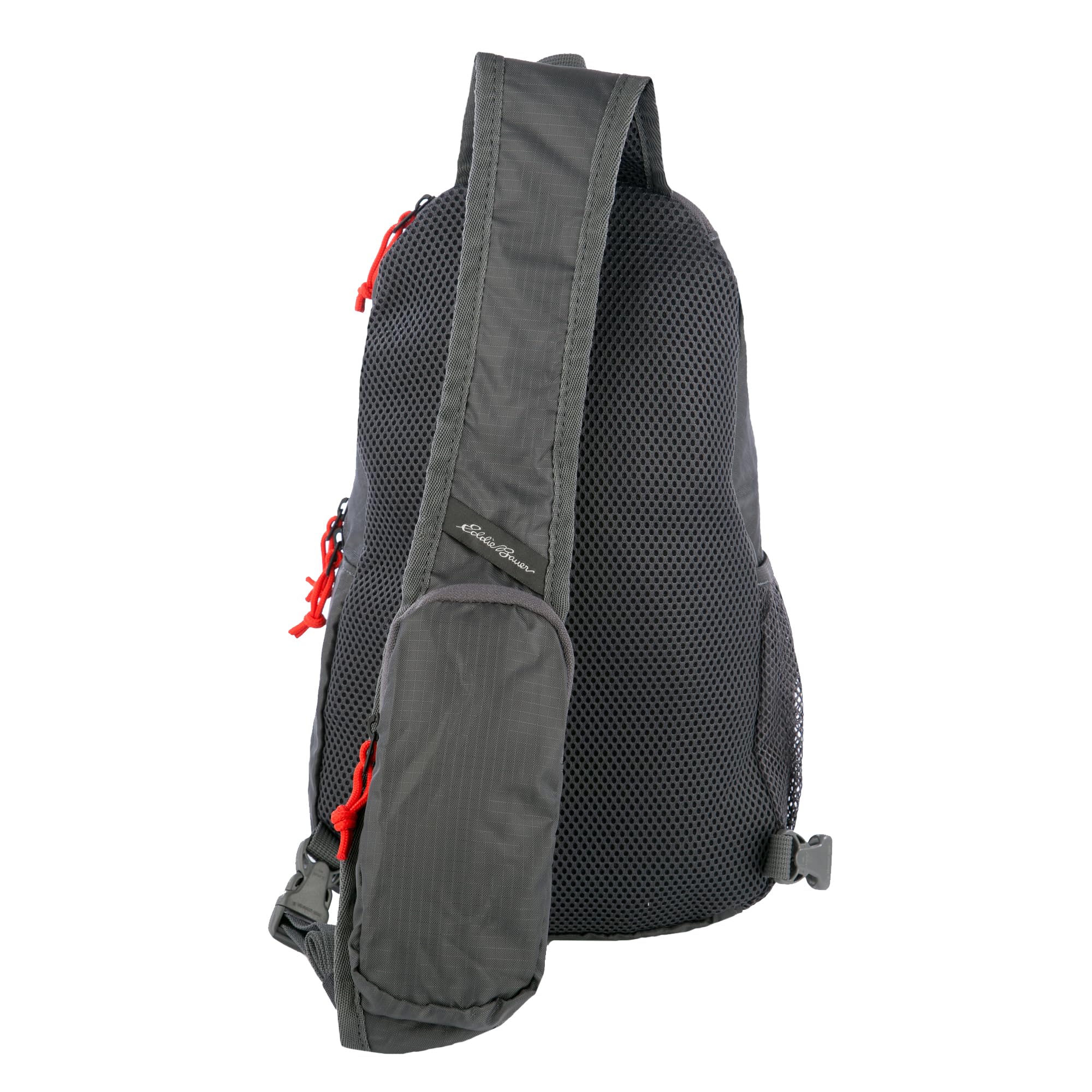 Eddie Bauer Stowaway Packable 10L Sling 3.0 Made from Polyester with Lightly Padded Shoulder Strap, Dark Smoke