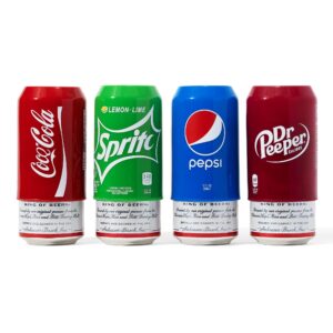 silicone can covers (4 pack), hides can as soda, sleeve accessory for your drink disguise suitable for all standard 12 oz cans
