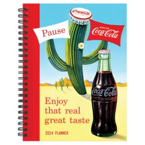 tf publishing 2024 coke medium weekly monthly planner | monthly life planner for women with 2 page spreads | 12 month calendar and planning prompts | planner for school or work | 6.5"x8"