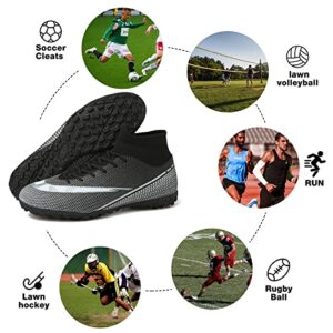 ISoccer Shoes Mens Soccer Cleats Women Turf Soccer Shoes Men Tacos De Futbol para Hombre Football Cleats for Big Boy Zapatos De Futbol para Hombres Futbol Futsal Shoes High Top Shoes TF