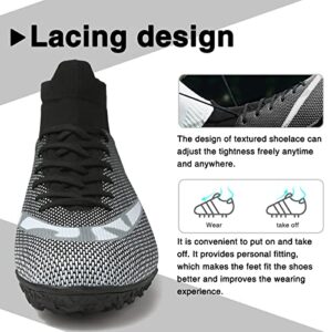 ISoccer Shoes Mens Soccer Cleats Women Turf Soccer Shoes Men Tacos De Futbol para Hombre Football Cleats for Big Boy Zapatos De Futbol para Hombres Futbol Futsal Shoes High Top Shoes TF