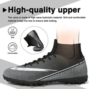 ISoccer Shoes Mens Soccer Cleats Women Turf Soccer Shoes Men Tacos De Futbol para Hombre Football Cleats for Big Boy Zapatos De Futbol para Hombres Futbol Futsal Shoes High Top Shoes TF