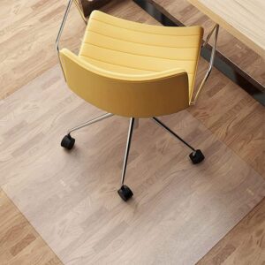 zijinjiaju office chair mat, 32" x 40" chair mat for hardwood floor protection mat for office & home transparent plastic floor mat for office chair, easy to clean
