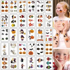 120pcs halloween children's tattoo stickers for party decorations, cartoon halloween tattoo stickers, cute children's tattoo stickers, pumpkin, spider, bat funny stickers………