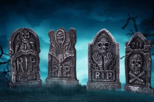 sizonjoy 17”halloween foam rip graveyard tombstones