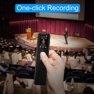 64GB Digital Voice Recorder for Lecture, 3072Kbps HD Audio Recording, Voice Activated Recorder for Interview Meetings, MP3 Player, A-B Loop Playback, Password, Type C Rechargeable Dictaphone