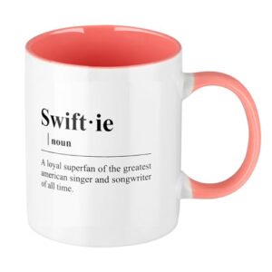 taylor coffee mug swiftie merch for the eras music,musician tea cup for woman,music lovers gifts for fans (pink)