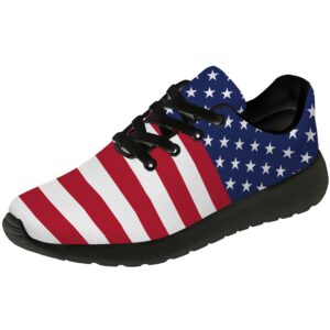 vogiant american flag shoes mens womens running shoes white red blue patriotic tennis shoes sneakers gifts for 4th of july,size 7.5