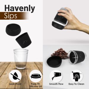 Haven Cup | Reusable Coffee Cup (Glass) | 12oz - Heat Resistant Glass | Coffee Tumbler with Silicone Sleeve and Leakproof Lid (Sip Lid) - Borosilicate Coffee Mug, Reusable Coffee Cup