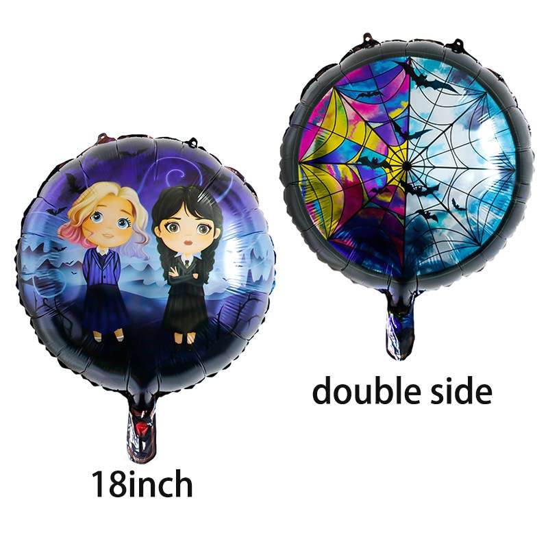 Wednesday Addams 8pcs Party Balloons supplies, Decorations for birthday, Halloween.Addams family party supplies