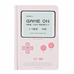 undated daily planner 365 days notebook game design pocket organizer appointment book journal notebook a6 mini cute diary (pink)