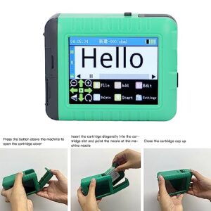 Hilitand Handheld Printer Multifunction Colour Inkjet Printer 3.5in Display QR Code Printer Portable Inkjet Printer