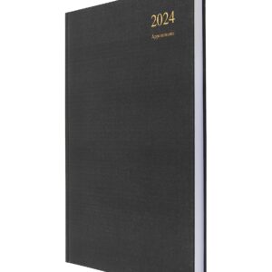 Collins Essential 2024 Daily Planner With Appointments - Recycled Paper - Daily Calendar 2024 Page A Day Diary & Appointment Book - A4 Business, Academic and Personal Planner (Black)