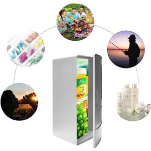 EXQST Mini Refrigerator USB Fridge Freezer, Mini Fridge Cooler & Warmer,500 ml Small Drink Fridge with Cooler & Warmer, for Bedrooms, Cars, Offices, Drinks, Food, Skincare, Cosmetics