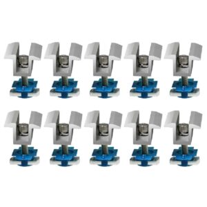 10pcs solar panel clamps 30/35/40mm solar panel bracket aluminium mounting accessories aluminum solar clamp