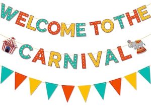 welcome to the carnival banner, carnival decorations, carnival banner, carnival theme party decorations, carnival games decor, circus theme party decorations