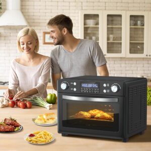 LifePlus Convection Toaster Oven Combo, 32Qt Large Oven Countertop 12-In-1, Stainless Steel with Toast Bake and Broil, 6 Slice Toast, 12'' Pizza, 1700 Watts