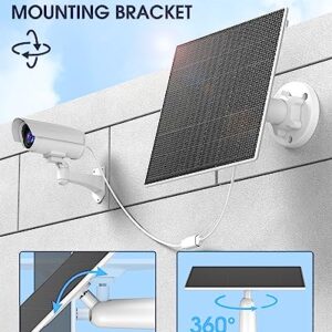 EBL 5W Solar Panel for Wireless Outdoor Security Camera, Solar Panel Charger for Rechargeable Battery Powered Surveillance Cam with Micro USB to USB C Input Port for Phone iPad Outdoor Use