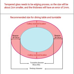 Large Lazy Susan for Table Tempered Glass Rotating Tray Round Tabletop Rotating Tray with Swivel Assist System Silent & Smooth Spin Diameter 30inch