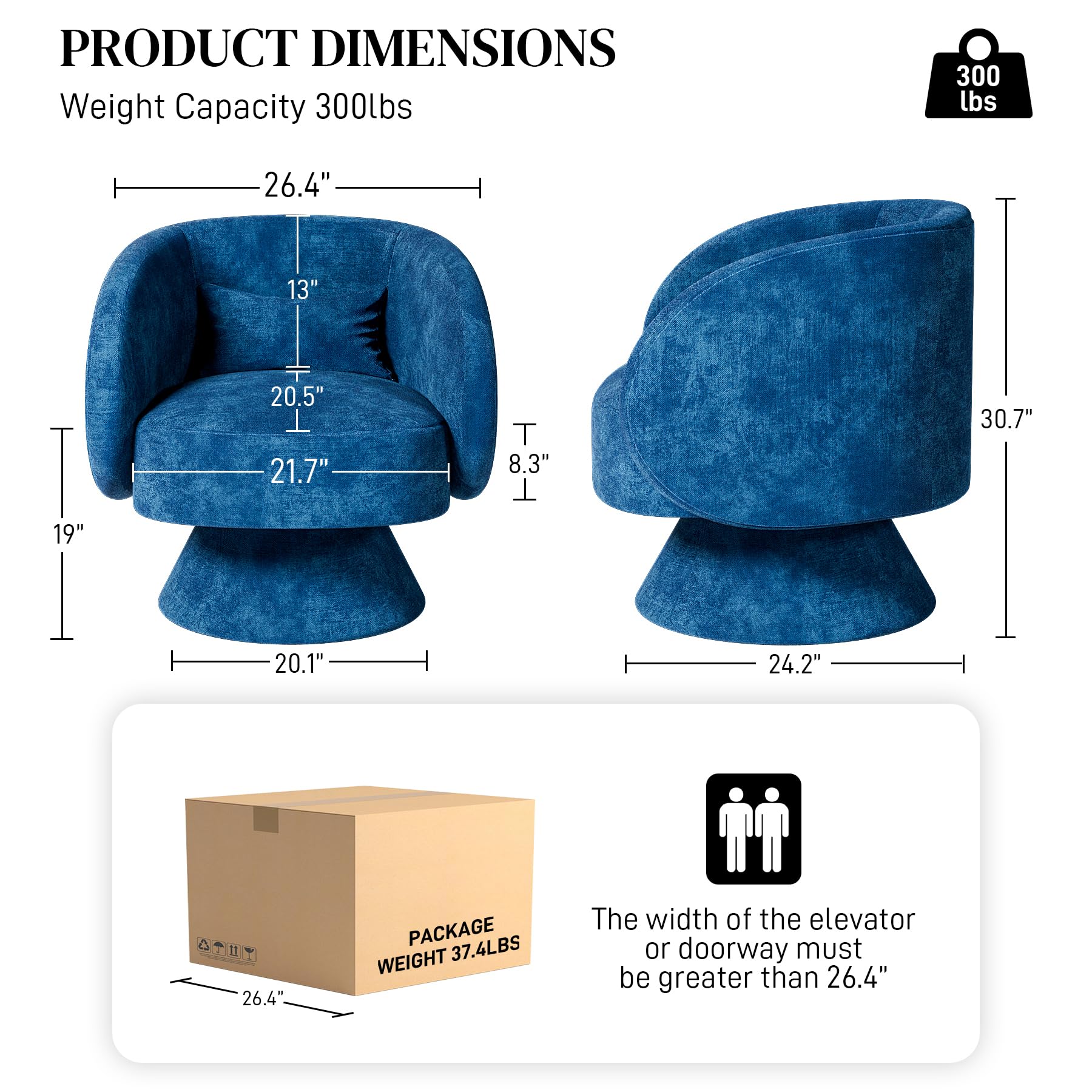 Nolohoo Swivel Accent Chair Set of 2, Upholstered Swivel Cuddle Barrel Sofa Chairs for Living Room, Comfy 360 Degree Modern Round Swivel Armchair for Bedroom, Office, Hotel (Teal, Linen)