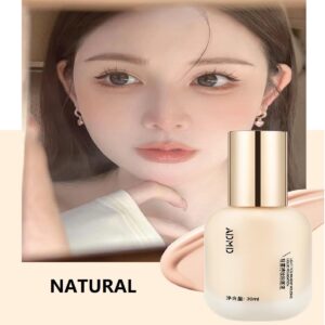 2Pcs ADMD Foundation, Hydrating Waterproof And Light Long Lasting Foundation,Flawless Soft Matte Liquid Foundation.(02 NATURAL COLOR)