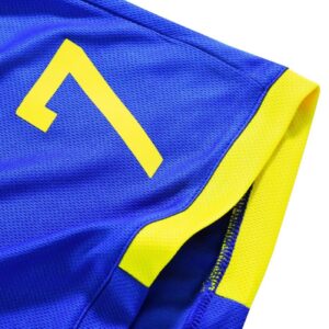 Piseer Soccer Jersey for Kids Boys & Girls No.7 Youth Football Sport Clothing T-Shirt Shorts Set