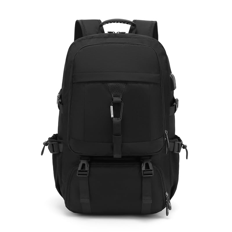 ToutSimple Backpack with USB Charging Port, Black Backpack, Extra Large 50L Laptop Backpack For Men Women, Computer Backpack, Large Travel Backpack With Shoe Compartement