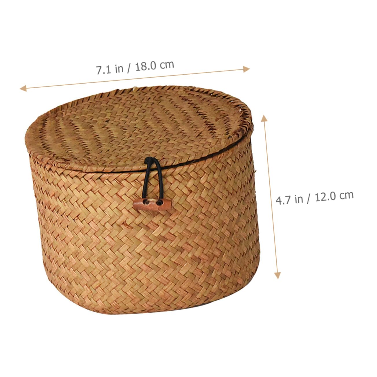 Alipis 3pcs Round Wicker Basket Storage Box with Lid, Multi-Functional, Woven Baskets for Shelf Decor, Practical for Home