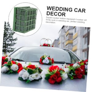 ARTIBETTER 3pcs Greenery Car Ornament Dining Room Table Decor Floral Foam Wedding Decor Car Mount Car Kit Car Decor Flower Sucker Base Fresh Floral Sucker Base Flowers Dining Table