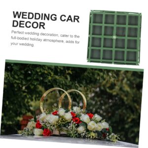 ARTIBETTER 3pcs Greenery Car Ornament Dining Room Table Decor Floral Foam Wedding Decor Car Mount Car Kit Car Decor Flower Sucker Base Fresh Floral Sucker Base Flowers Dining Table