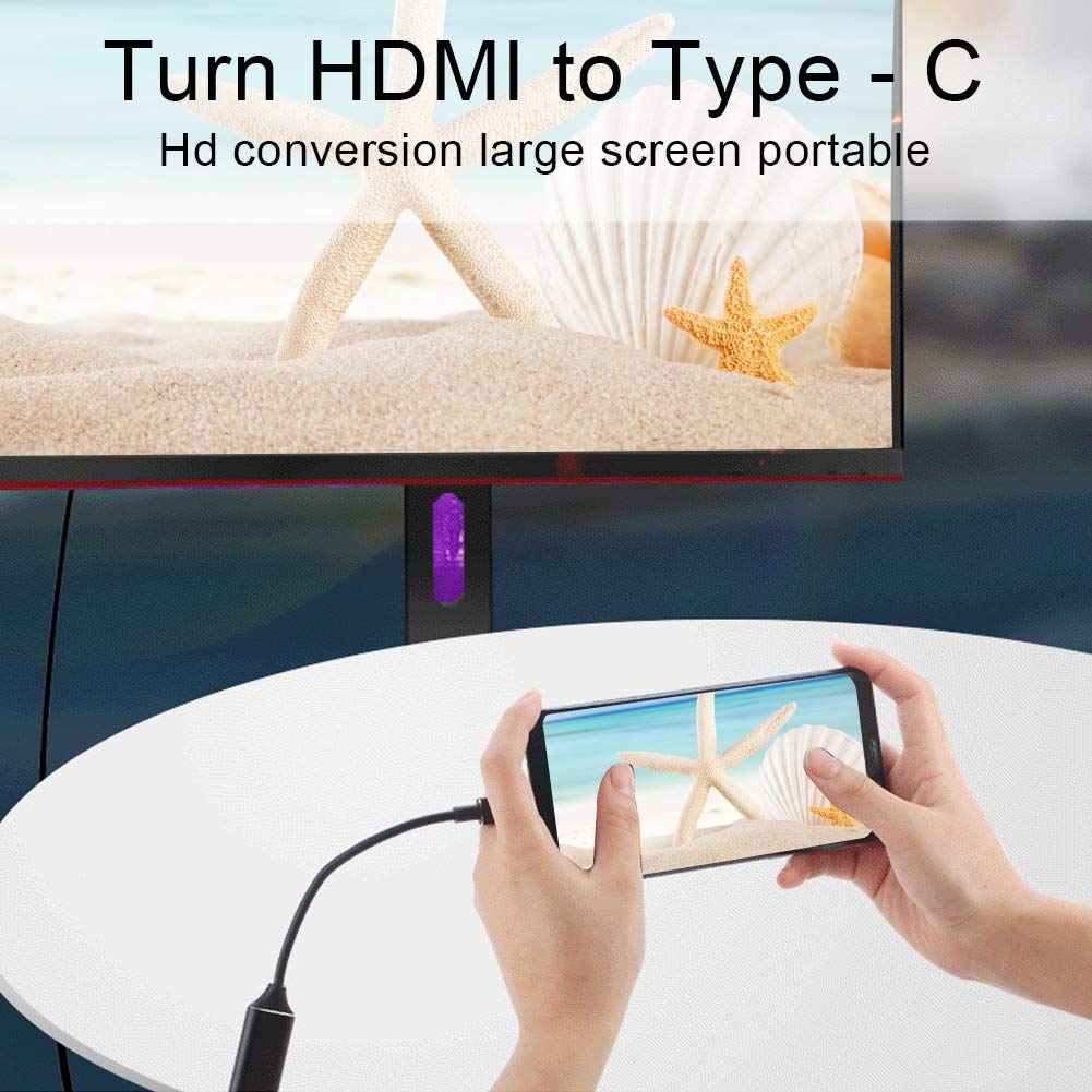YYQTGG Phone Projection Screen Transverter, Without Distortion Projection Screen Convertor for PCs Ctype for Projector