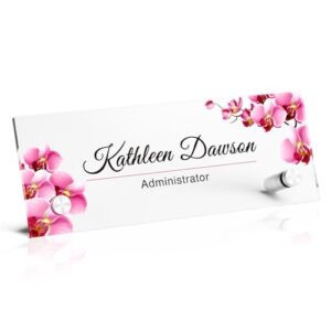 custom name plate for desk-personalized office gifts, promotion gift for colleagues, daughters, employees, wife, bosses and teachers (double sided)