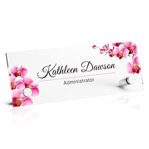 Custom Name Plate for Desk-Personalized Office Gifts, Promotion Gift for Colleagues, Daughters, Employees, Wife, Bosses and Teachers (Double Sided)