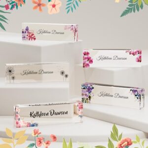 Custom Name Plate for Desk-Personalized Office Gifts, Promotion Gift for Colleagues, Daughters, Employees, Wife, Bosses and Teachers (Double Sided)