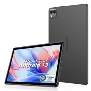 doogee t10s android 13 tablet 10.1 incht tablet ips fhd screen, 11gb ram + 128gb rom (expand 1tb), tuv low bluelight, 8mp+5mp camera, 6600mah battery, widevine l1 android tablet