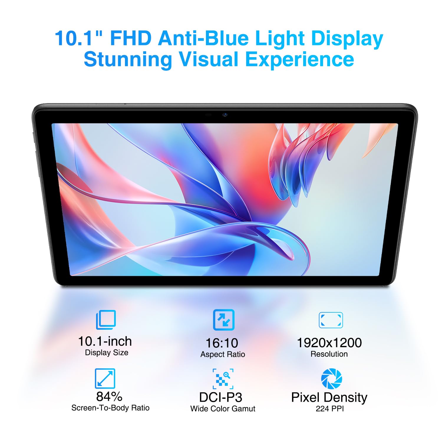 DOOGEE T10S Android 13 Tablet 10.1 incht Tablet IPS FHD Screen, 11GB RAM + 128GB ROM (Expand 1TB), TUV Low bluelight, 8MP+5MP Camera, 6600mAh Battery, Widevine L1 Android Tablet