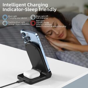 Wireless Charger for iPhone/Samsung/AirPods, 2-in-1 iPhone Charger Fast Charging, Wireless Charging Station for iPhone14/13/12/11/Pro/Max/SE/XS/XR/X/8 Plus/8, AirPods/Google/LG/Sony, etc