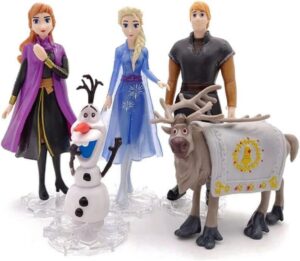 frozen cake topper action figures toys frozen cake decorations for frozen party supplier birthday (5 pcs)