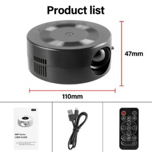 Portable 1080p Outdoor Movie Mini Projector - Home Movie LED Video Outdoor Movie Stereo Projector With USB HDMI Interface And Remote Control for Videos TV Dramas Photo Sharing