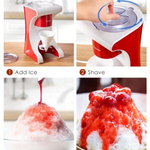 Shaved Ice Machine Snow Cone Machine, Reemix Slushie Machine for Snow Cone, Snowballs, Frozen Cocktails and More, Easy to DIY with Snow Cone Syrup at Home