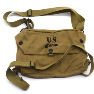 Replica WW2 U.S. ARMY LIGHTWEIGHT SERVICE GAS MASK BAG khaki Color