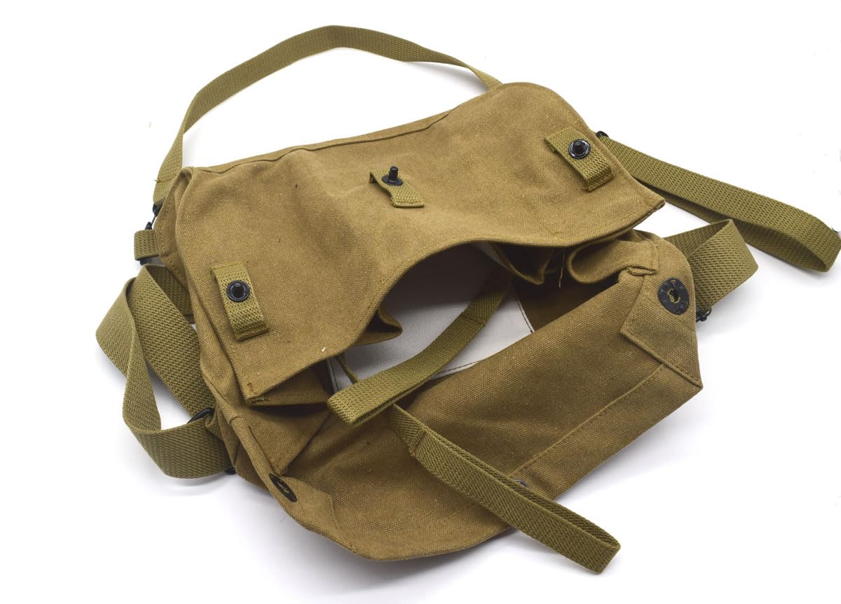 Replica WW2 U.S. ARMY LIGHTWEIGHT SERVICE GAS MASK BAG khaki Color