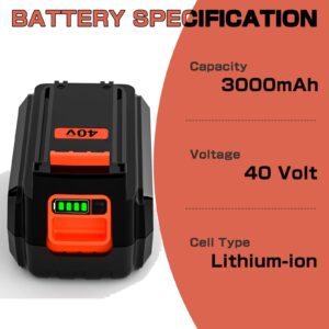 OHYES BAT 2Pack 40 Volt MAX 3.0Ah Lithium ion Replacement Battery