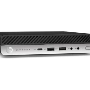 HP EliteDesk 800 G4 Mini Business Desktop - 8th Gen i5-8600T, 8GB DDR4 RAM, NVMe 256GB SSD, WiFi, Wired Keyboard & Mouse,Windows 10 Pro (Renewed)